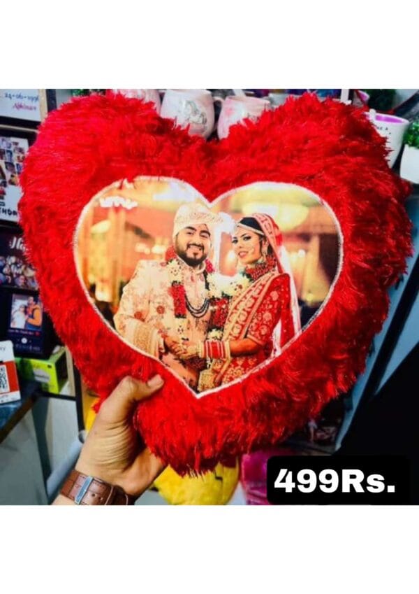 Customize Photo Heart Pillow