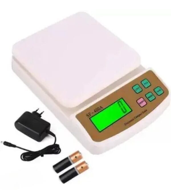 10Kg Weight Machine with Fast Response Sensor for Shop, Home Weighing Scale (White)