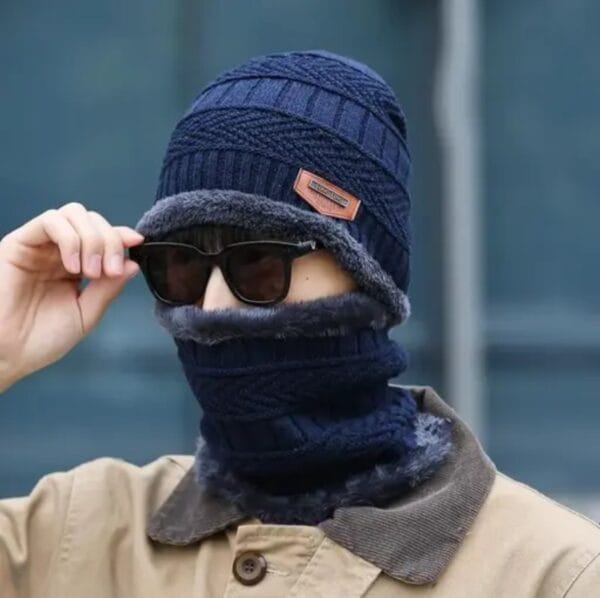 Balck set topa set woolen cap with nack topi
nack set