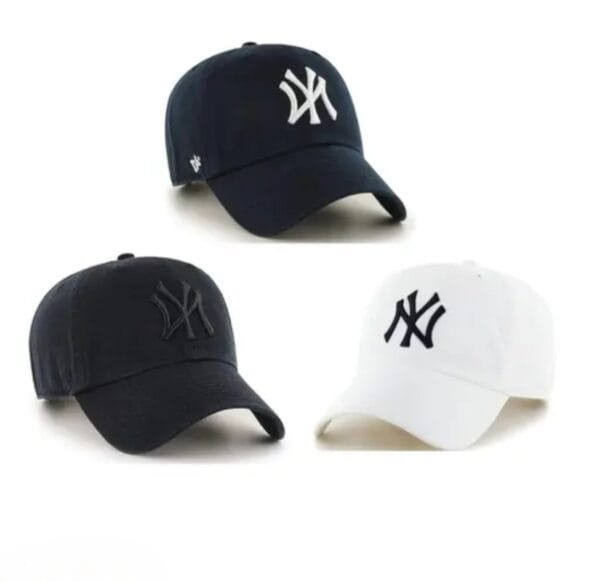 HATLIFT NY Baseball Caps - 3 Pack(Black, Black with Black Embroidery & Grey) | Premium Adjustable New York Logo Hats for Men & Women