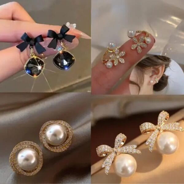 Trendy Stylish Elegant Gold Plated Pearl &