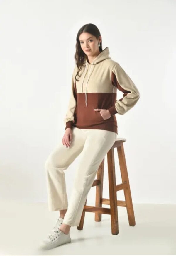 Modern Contrast two-Colour Hoodie