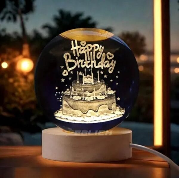 3D Crystal Ball Night Lamp