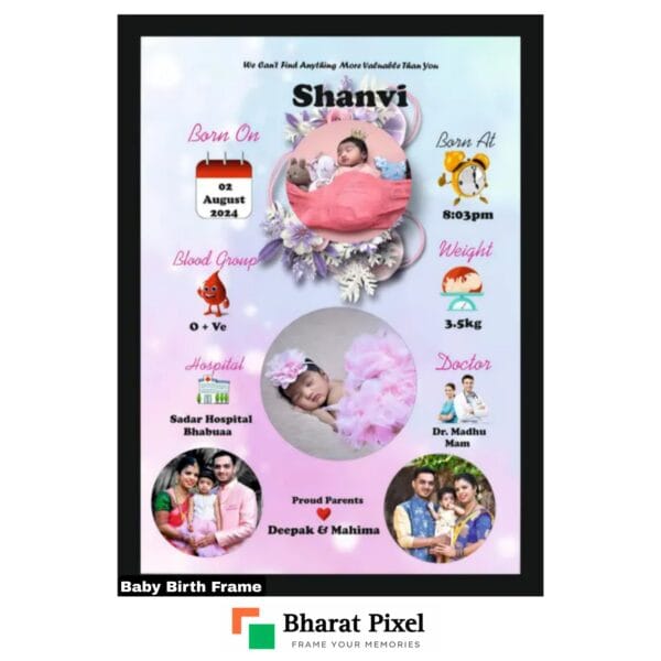 Baby Born Photo Frame A4 size