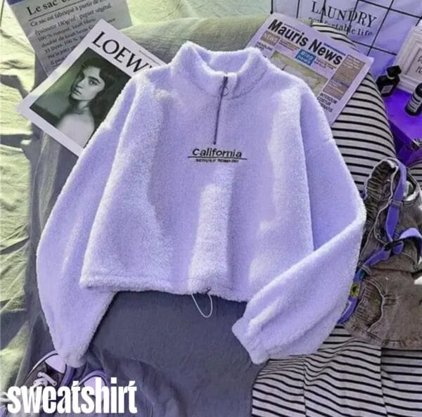 new stylish California Fuzzy Sewatshirt jacke