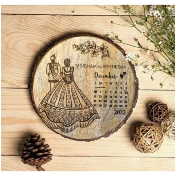 Personalized Premium handmade wooden circle frame Frame 6/6