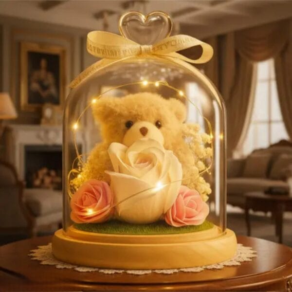 Ellegant Glass Dome Love Showpiece for Valentine's gift