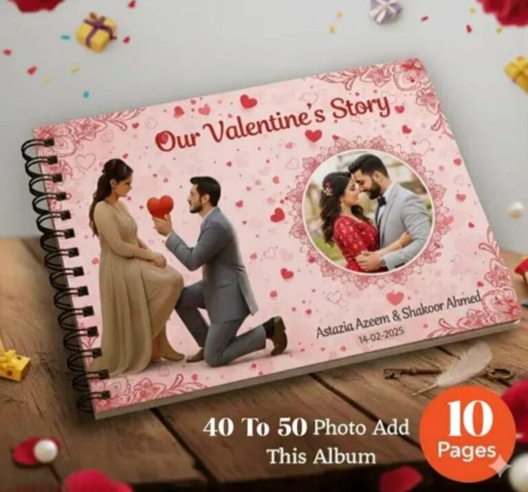 Valentine Special Personalized Love Photo
Album 12×8 Inch A4
