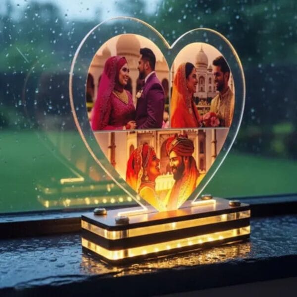 Personalized Photo Heart Night Light