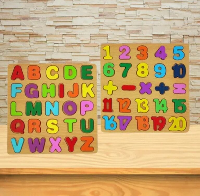 3d wooden capital alphabet and Numeric puzzles
