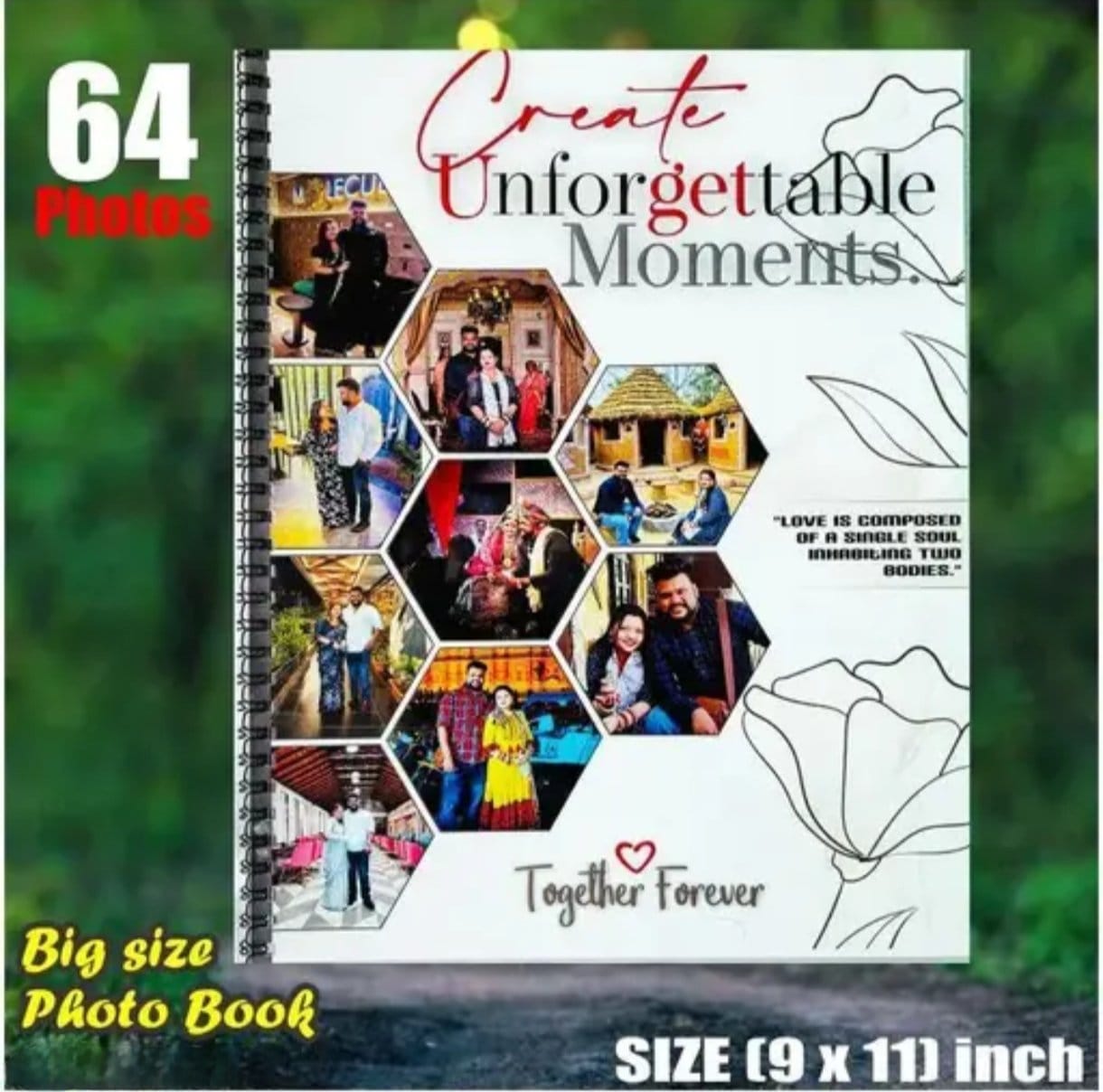 64 Photos 9×11 Inch Big Size Customized